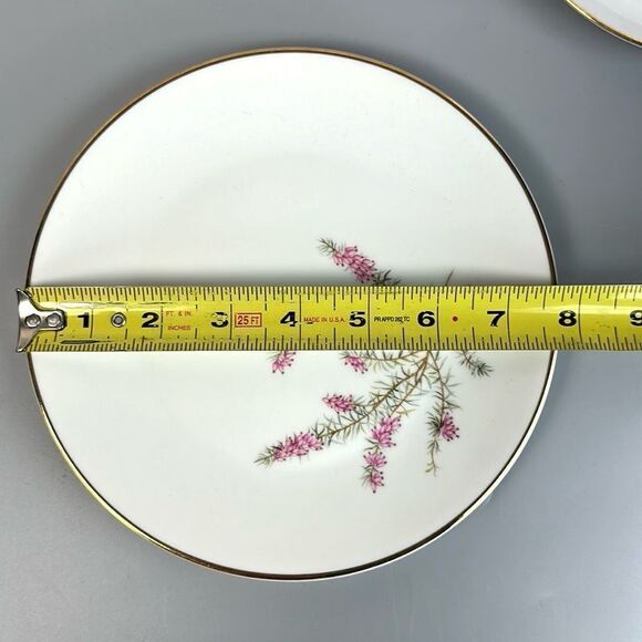 Hutschenreuther Heather White Collection Tea Cup Saucer Desert Plate Bavaria - Picture 13 of 16